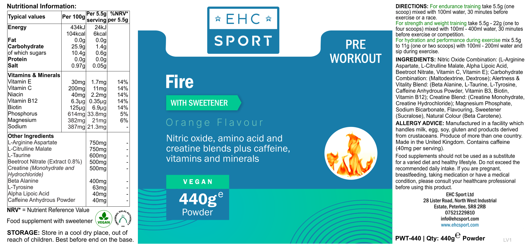 Fire ~ The Ultimate Pre Workout & Focus